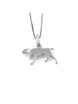 collana con segugio cane ciondolo pendente in argento 925