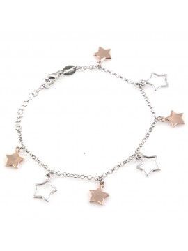 bracciale donna con ciondoli stella o stelline in argento 925