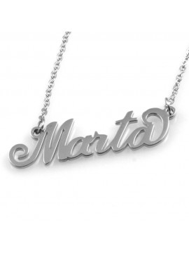 collana con nome Marta in acciaio da donna