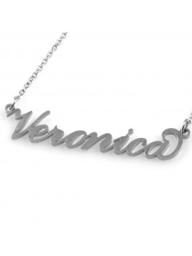 collana con nome Veronica in acciaio da donna
