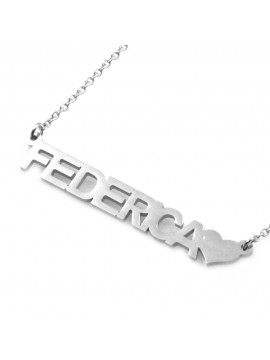 collana con nome Federica in acciaio da donna - cll1782