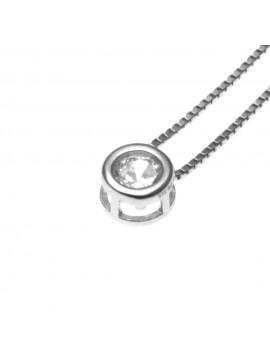 collana con ciondolo pendente punto luce in argento a cipollina - cll1140