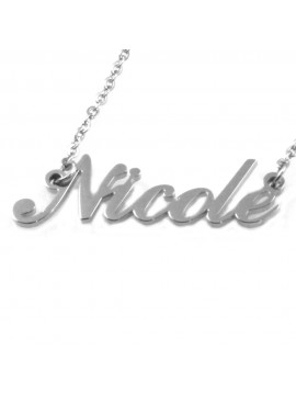 collana con nome Nicole in acciaio da donna - cll1817