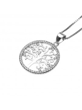 collana donna albero della vita in argento 925 e strass - cll1704