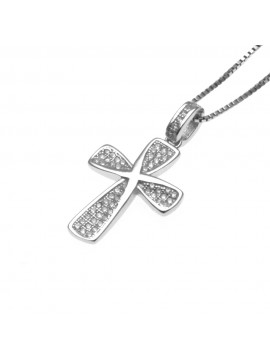 Collana con croce ciondolo donna in argento 925 - cln0339