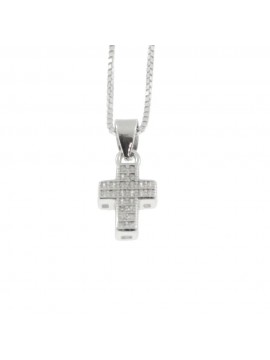 collana con croce in argento donna cll1102