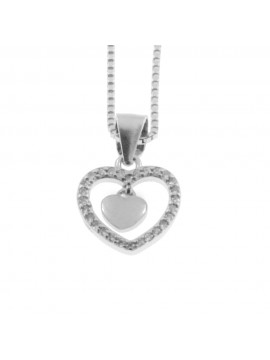Collana con cuore donna in argento 925 cln0322
