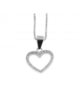 Collana con cuore donna in argento 925 cln0324