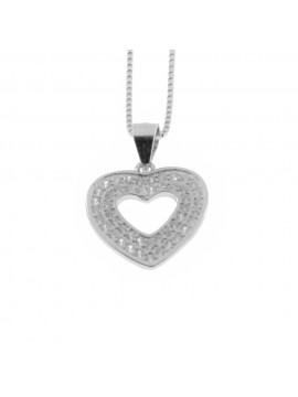 Collana con cuore donna in argento 925 cln0325