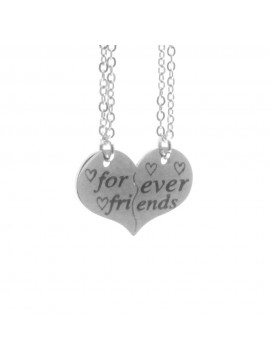collana bff best frined a cuore in acciaio cll1919