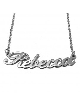 collana con nome Rebecca in acciaio da donna - cll1796
