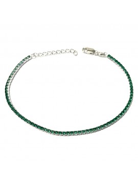 bracciale tennis argento strass smeraldo bcc1202