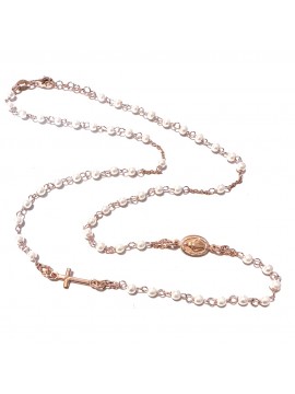 collana rosario perle donna ramata argento 925 cll2142